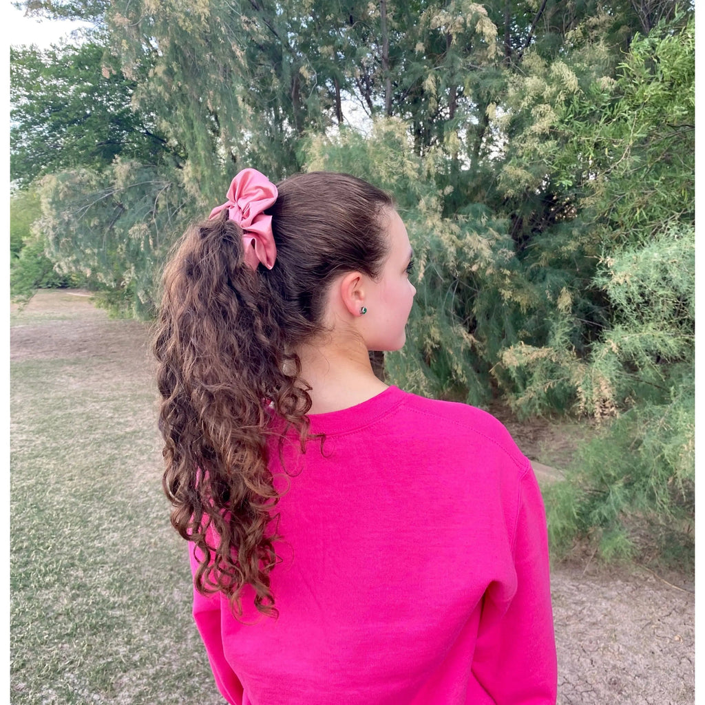 Dusty Rose Silk Scrunchie