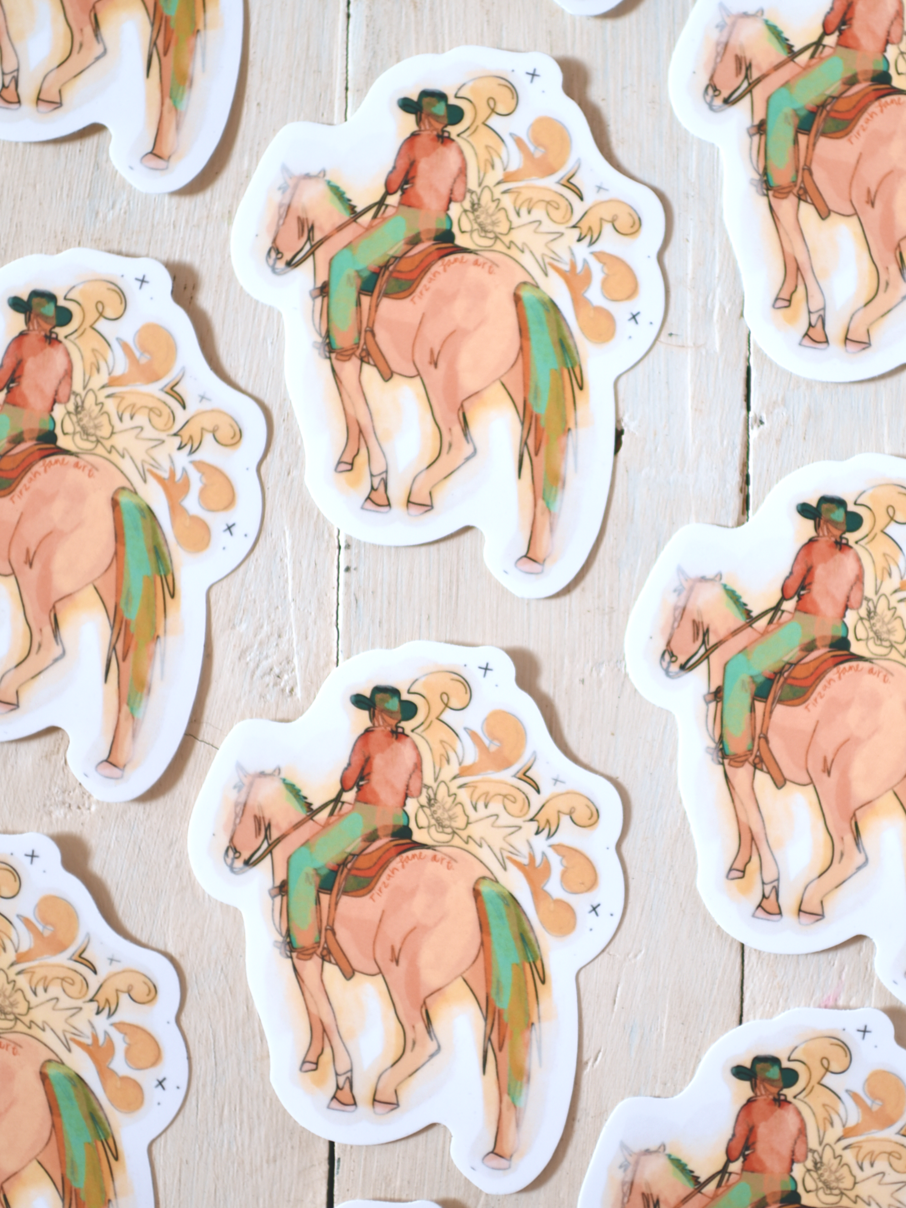 Summer Ride Hose Western Waterproof Sticker