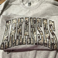 Camo State Sweatshirt – Unisex Graphic Crewneck, Custom Camouflage State Pride, Cozy Cotton Blend