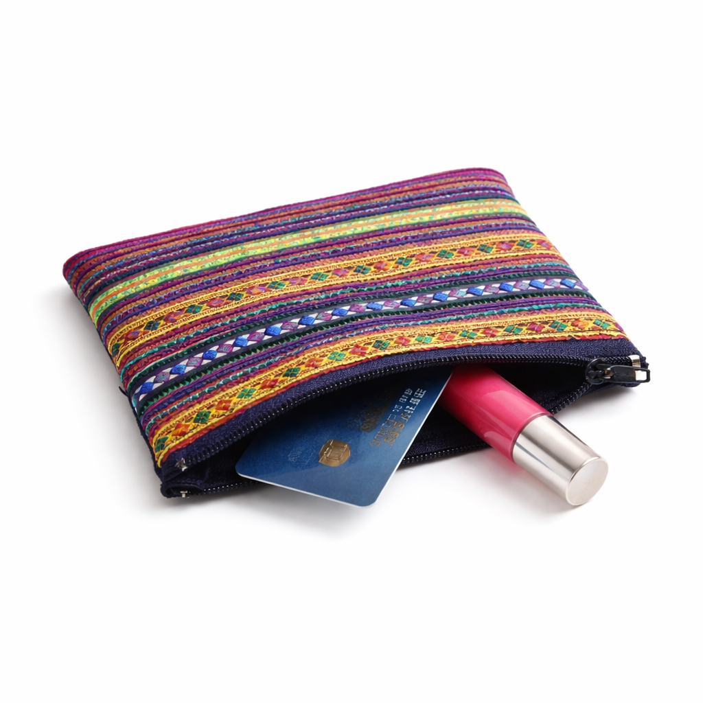 Embroidered Vintage Hmong Coin Purse Assorted - Thailand
