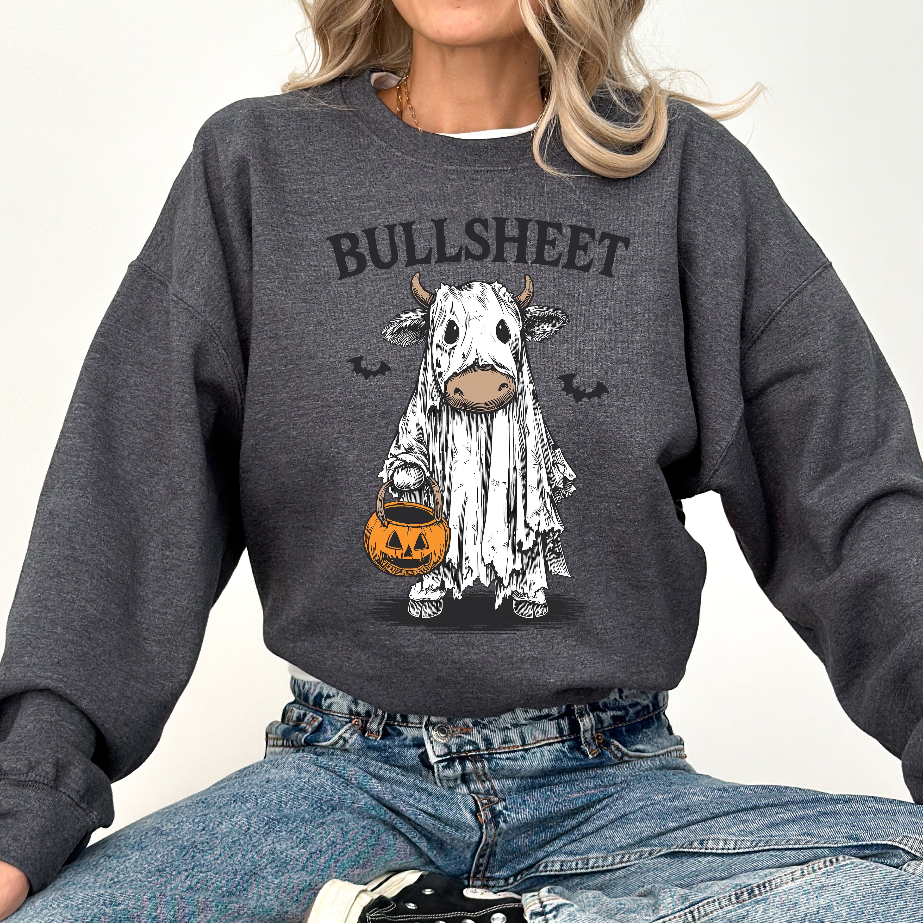 Bullsheet Halloween Western Spooky Graphic Sweatshirt