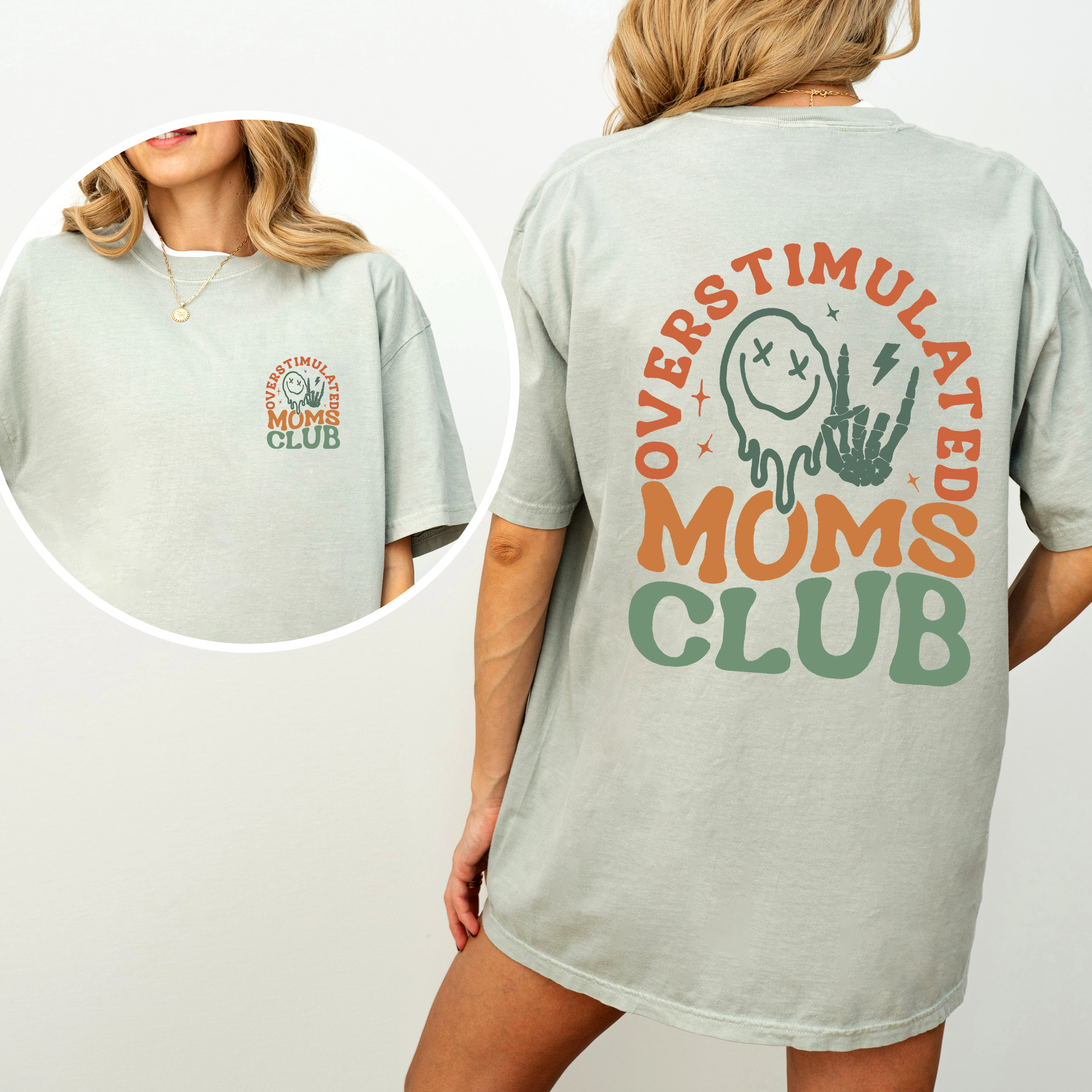Overstimulated Mom's Club Comfort Colors Tee