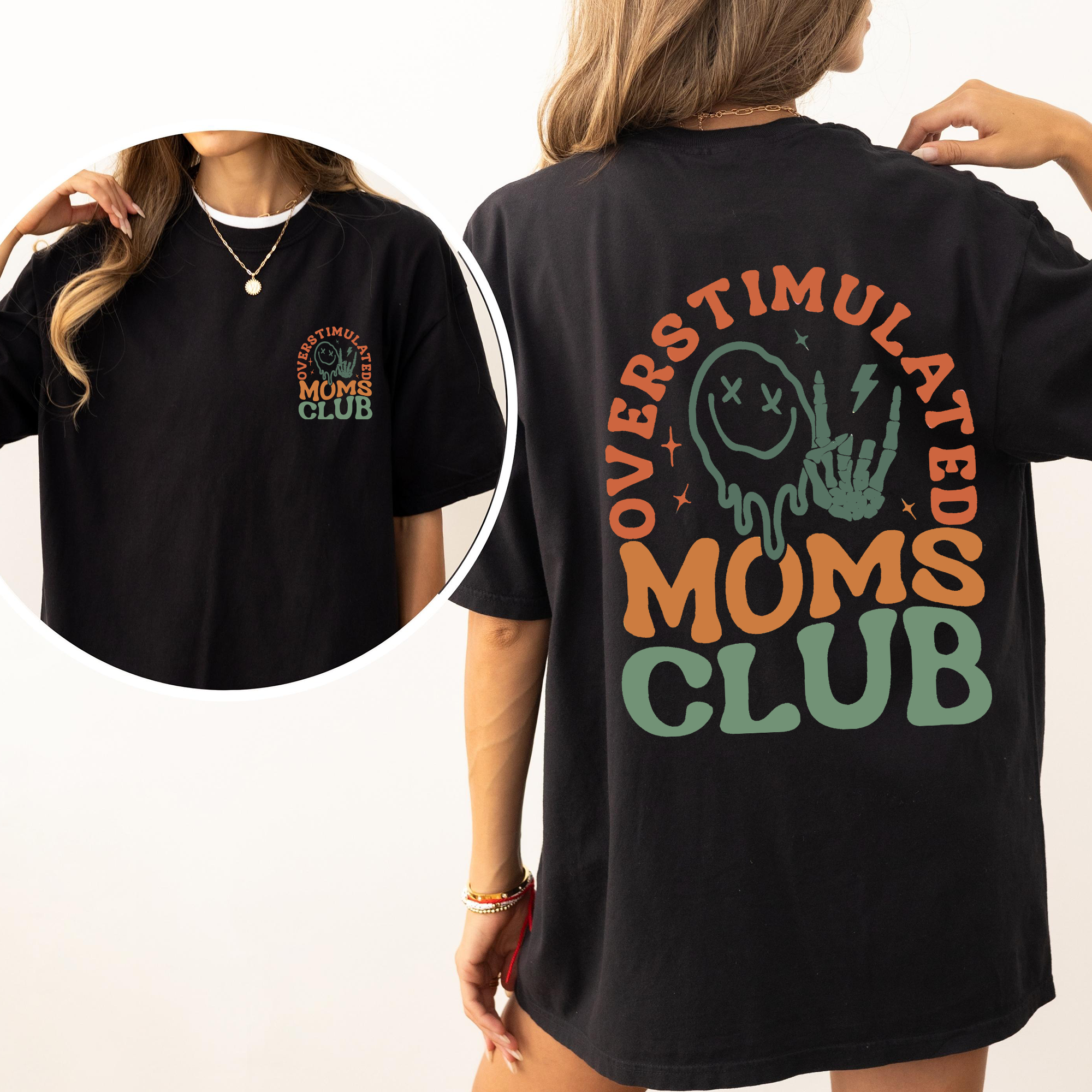 Overstimulated Mom's Club Comfort Colors Tee