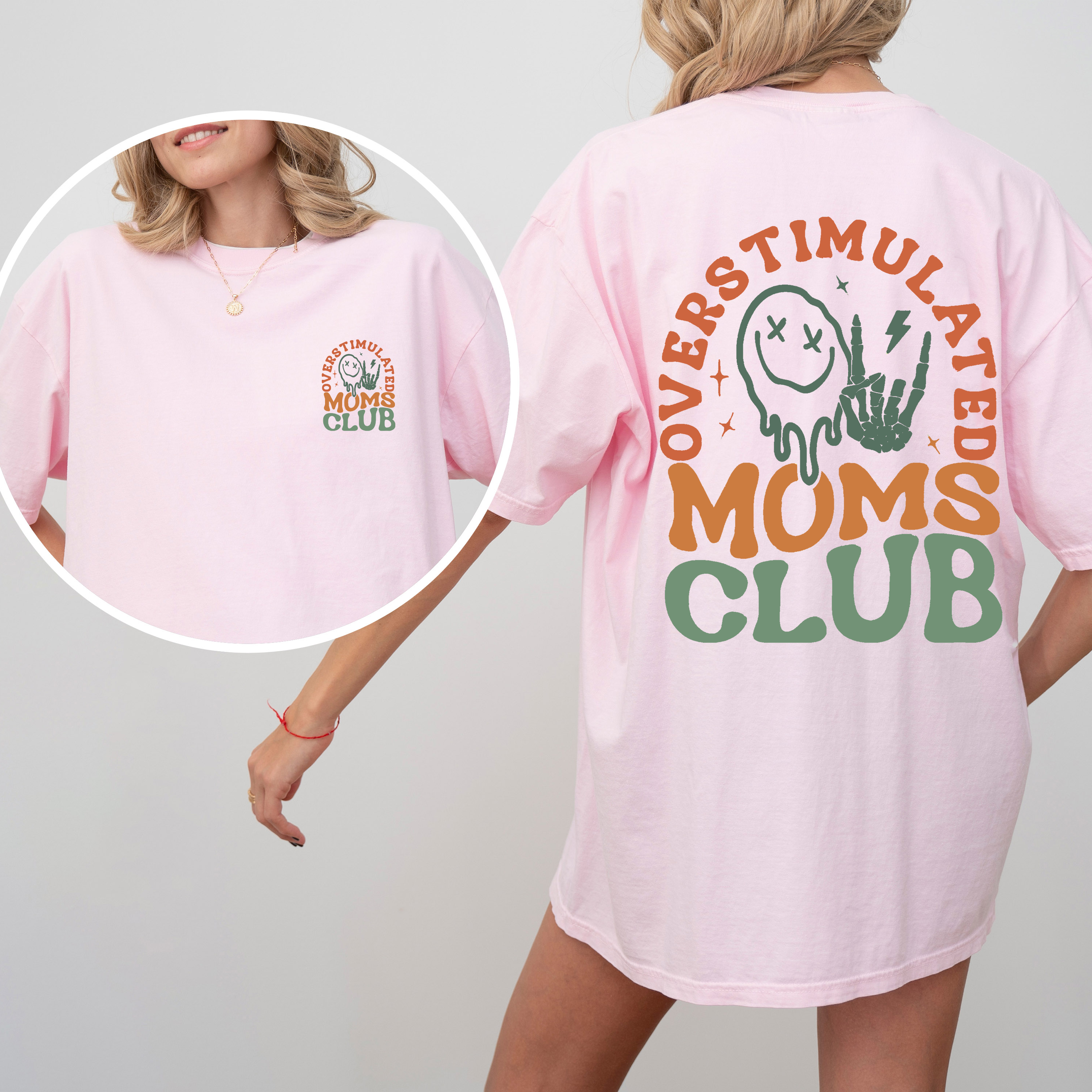 Overstimulated Mom's Club Comfort Colors Tee