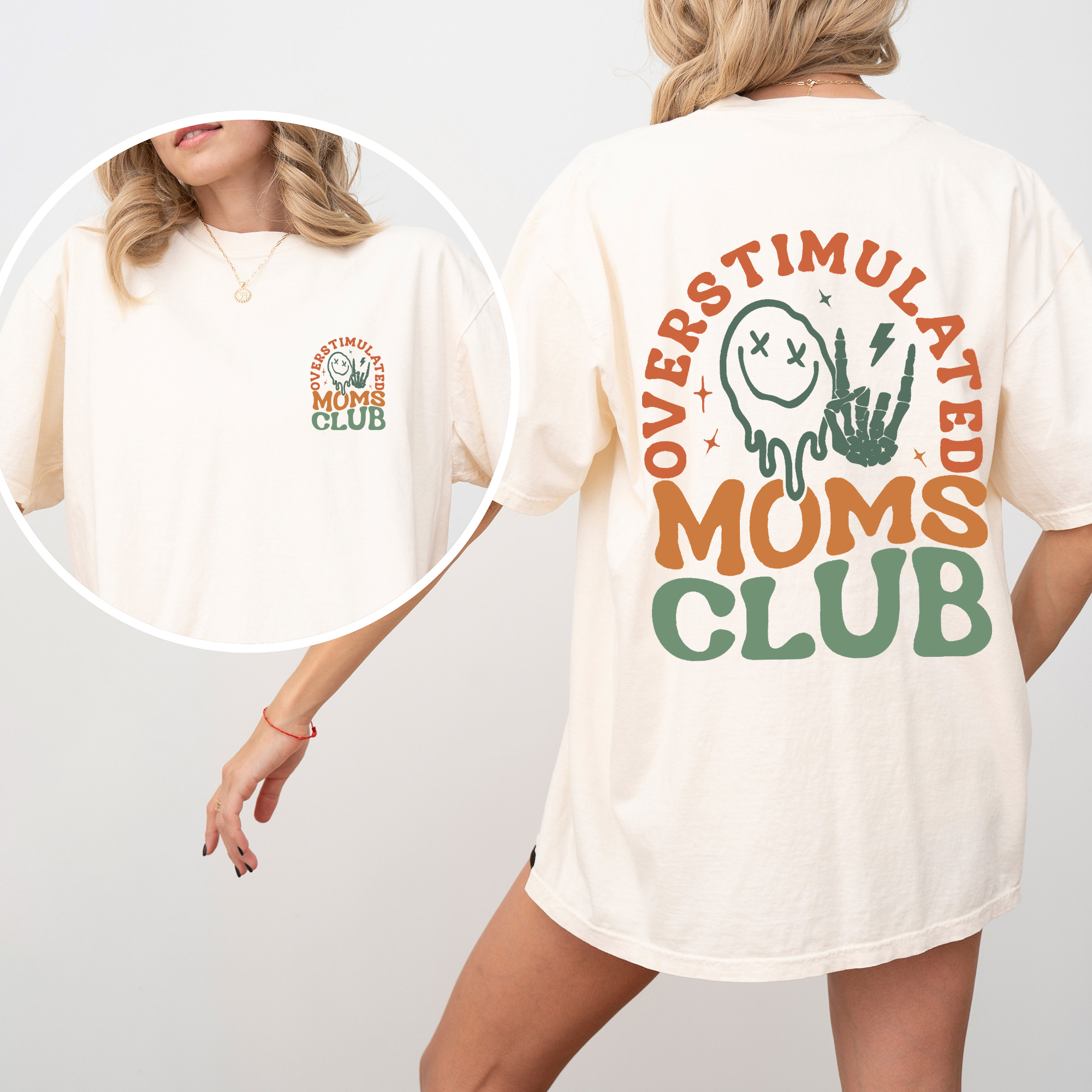 Overstimulated Mom's Club Comfort Colors Tee