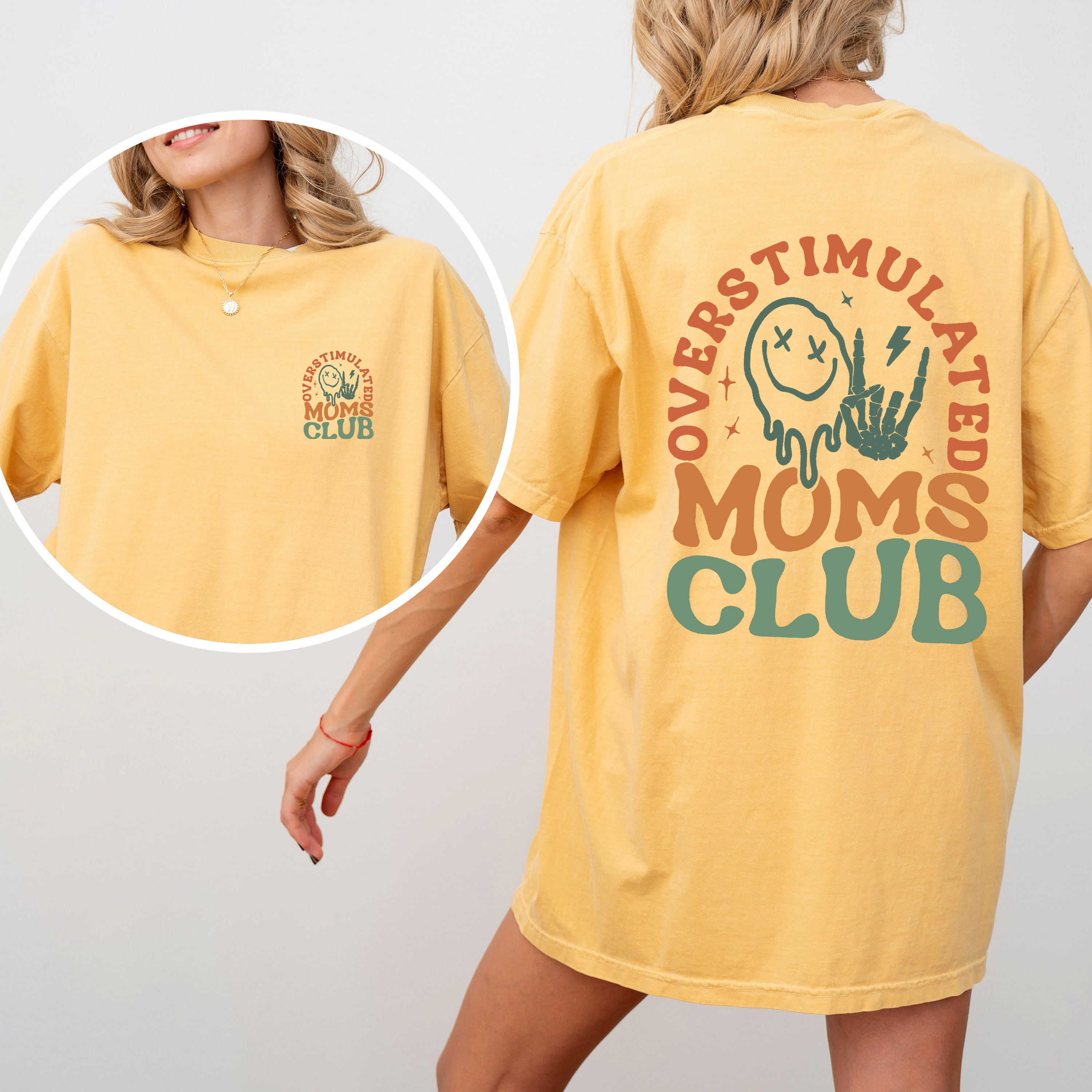 Overstimulated Mom's Club Comfort Colors Tee