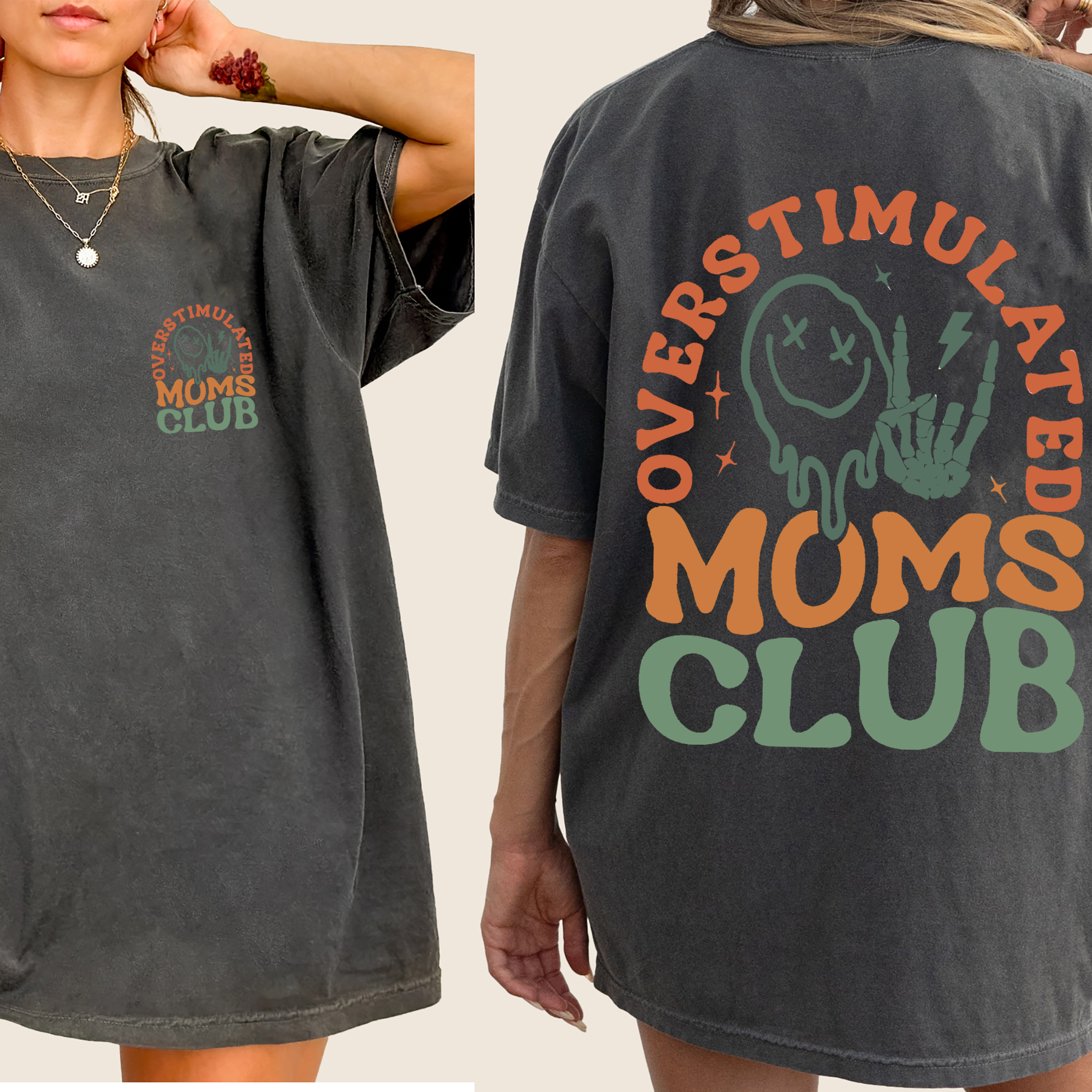 Overstimulated Mom's Club Comfort Colors Tee