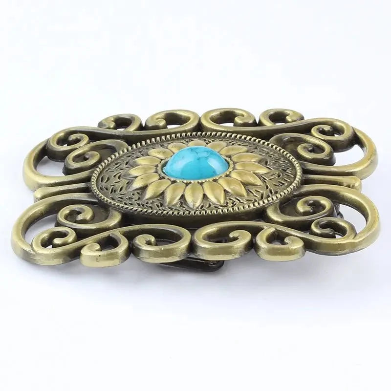 Cutout Diamond Belt Buckle