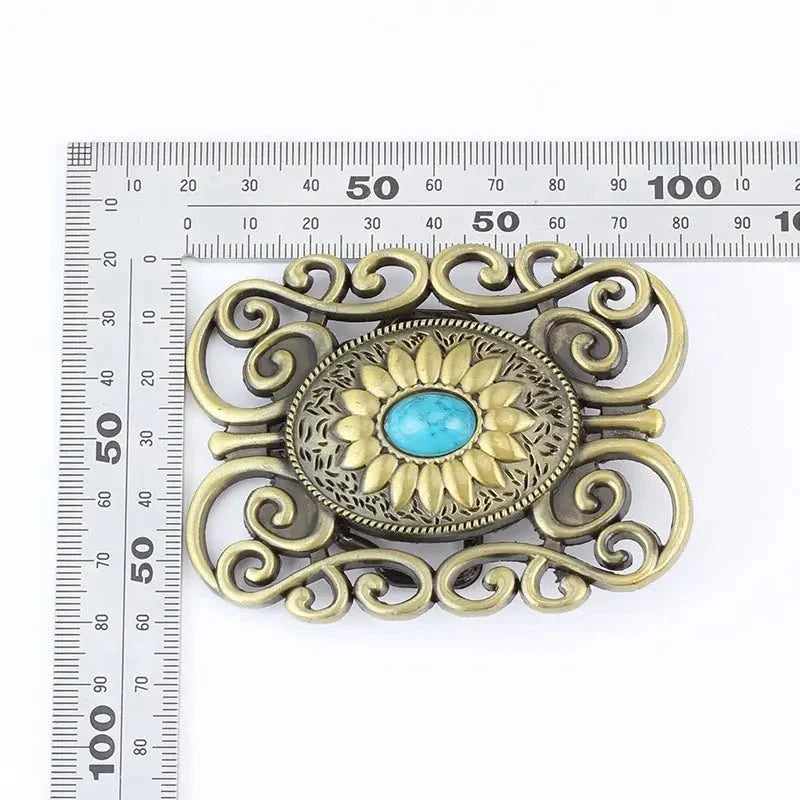 Cutout Diamond Belt Buckle