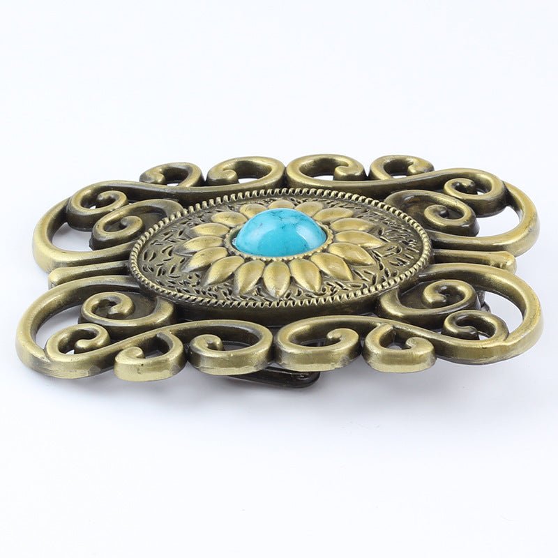 Cutout Diamond Belt Buckle