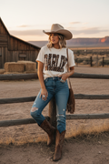 Darlin' Checkered Leopard Tee - Preorder