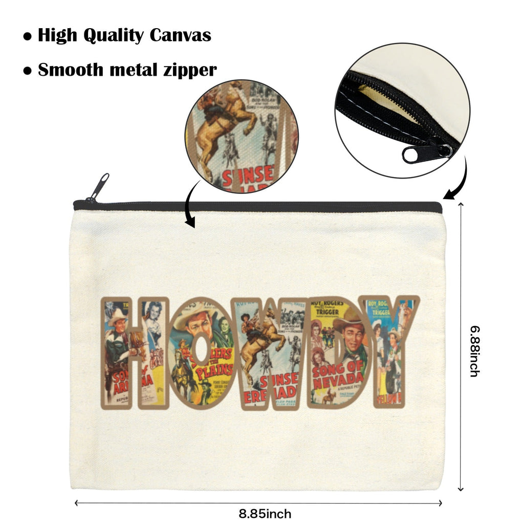 Baha Ranch Vintage Howdy Cosmetic Bag Pack of 5 Made in America