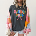 Motherhood Retro Floral Bow Graphic Tee